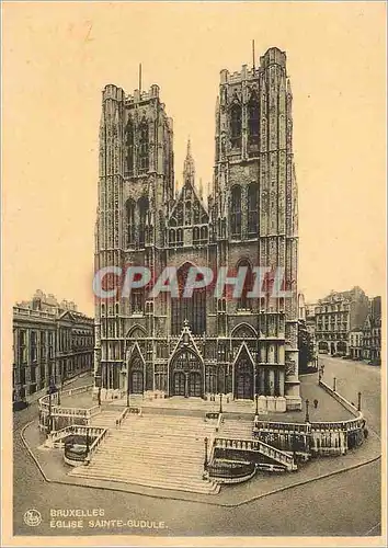 Moderne Karte Bruxelles Eglise Sainte Gudule