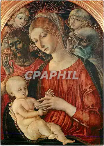 Cartes postales moderne Firenze Galleria Uttizi Madone avec l'Enfant et Saints