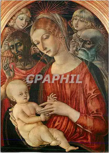Moderne Karte Firenze Galleria Uttizi Madone avec l'Enfant et Saints
