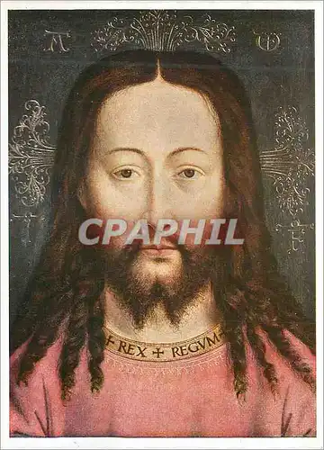 Moderne Karte Jan van Eyck Antlitz Christi Christ