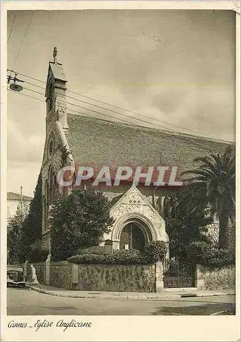 Cartes postales moderne Cannes Eglise Anglicane Automobile