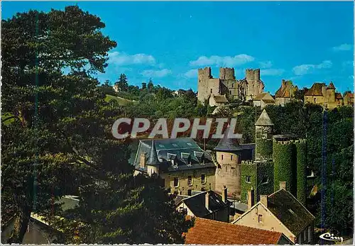 Cartes postales moderne Bourbon l'Archambault (Allier) Vue panoramique et vieux chateau du XIe s