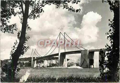 Cartes postales moderne Le Pont de Tancarville (S Mme) Longueur totale 1410 metres Travee centrale 608 metres Hauteur de