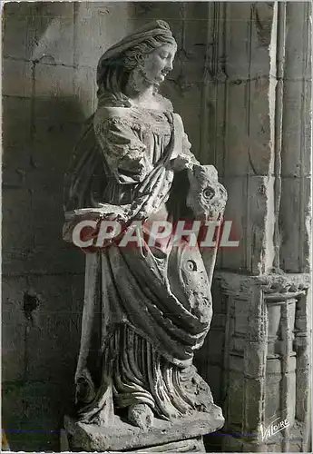 Cartes postales moderne Les Merveilles du Val de Loire Clery Saint Andre (Loiret) La vierge au sourire (Statue en pierre