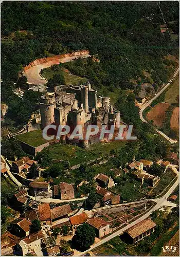 Moderne Karte Bonaguil (Lot et Garonne) vu du ciel Architecture militaire en Guyenne Chateau fort de Bonaguil