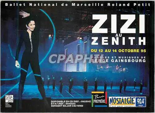 Cartes postales moderne Zizi au Zenith Roalnd Petit Serge Gainsbourg Nostalgie