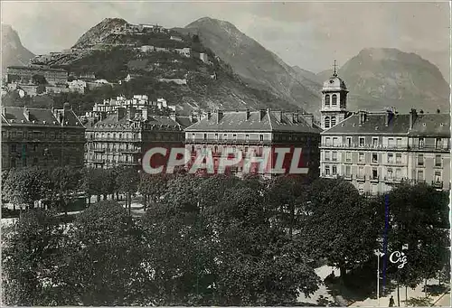 Moderne Karte Grenoble Place Victor Hugo La Bastille Le Rachais et le Saint Eynard