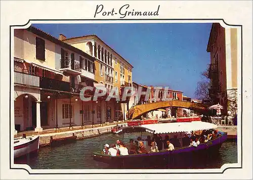 Moderne Karte Port Grimaud (Var) Cite lacustre realisee par Etige et Manera suivant un projet de Francois Spoe