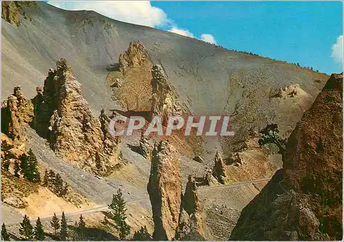 Moderne Karte Route des Grandes Alpes Col d'Izoard La Casse deserte