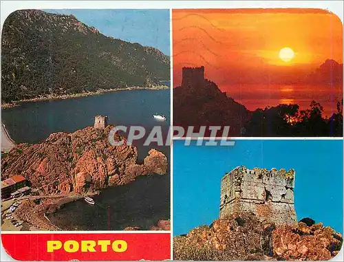 Cartes postales moderne Panorama de la Corse Porto Sous tous les angles et a chaque heure du jour la celebre tour genois