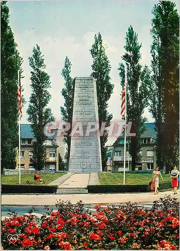 Moderne Karte Avranches (Manche) Le Monument Patton en souvenir de la Liberation 31 Juillet au 10 Aout 1944 (C
