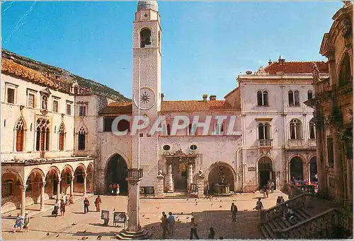 Moderne Karte Dubrovnik Sponza Palace Luza La Tour d'horloge 15e 16e s