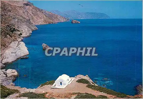 Moderne Karte Grece Amorgos Southern Coast Aghia Anna Bay