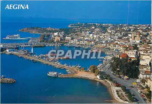 Moderne Karte Grece Aegina Bateaux