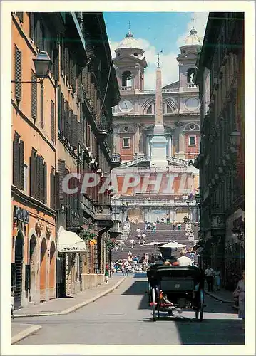 Cartes postales moderne Roma Perspectively Dominated by the Stairs of Trinita Der Monfi It is the Most Elegant Street in