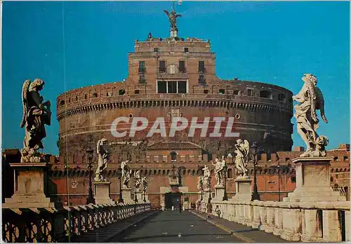 Cartes postales moderne Rome Chateau de St Ange C'est un enorme edifice Circulaire Commence en 135 par l'Empereur Hadrie