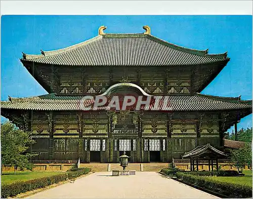 Moderne Karte National Theasure The Hall for the Great image o fTodaiji Temple Japon Japan