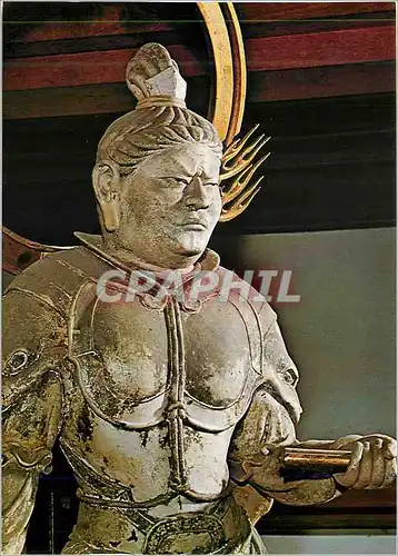 Moderne Karte The Statue of Komokuten One of the Heavenly Curdians of Buddhist Todaiji Temple Japon Japan