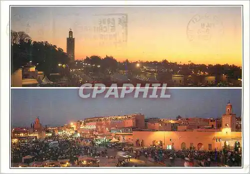 Moderne Karte Marrakech Place Jemaa et Fna et la Koutoubia