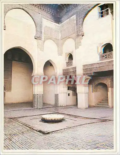 Moderne Karte Fes Cherratine Medersa Built by the Alawite Sultan Moulay Rachid in 1670