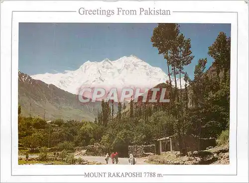 Cartes postales moderne Greetings from Pakistan Mount Rakaposhi 7788 m Nagar