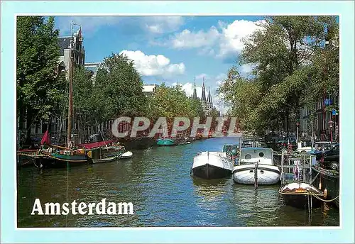 Cartes postales moderne Amsterdam Holland The Keizersgracht Bateaux