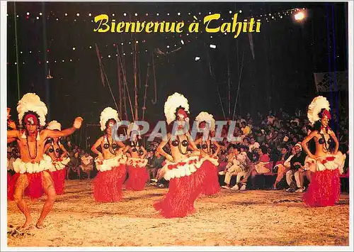 Moderne Karte Bienvenue a Tahiti Danses Folkloriques Tahitinnes