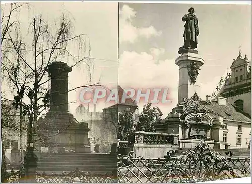 Cartes postales moderne Warszawa Pomnick Mickiewieza 1898 Militaria