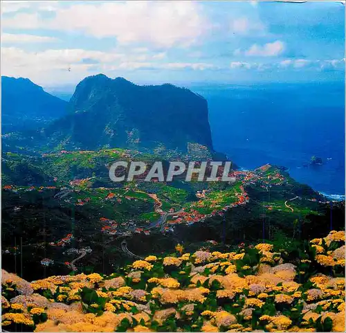Moderne Karte Madeira Vista de Penha D'Aguia Porto da Cruz desque Miradouro da Portela