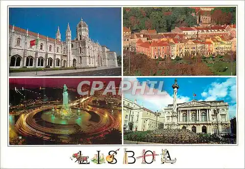 Cartes postales moderne Lisboa Mosteiro dos Jeronimos Bairro de Belem Praca Marques de Pombal e Praca e Camara Municipal