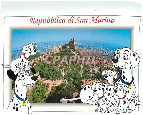 Moderne Karte Repubblica di San Marino Premiere tour et Panonorama Damaltiens