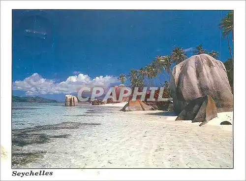 Moderne Karte Seychelles Anse Source d'Argent La Digue
