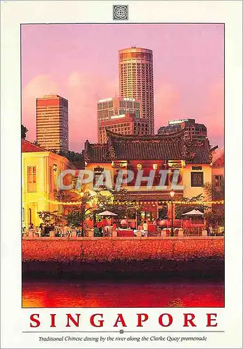 Cartes postales moderne Singapore Traditional Chinese dining by the River along the Clarke Quay Promenade