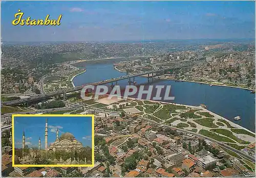 Cartes postales moderne Istanbul Turkiye Ataturk Koprusu ve Halic