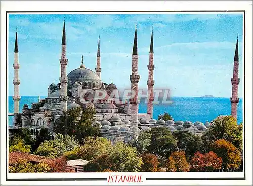 Moderne Karte Istanbul Turkiye Le Mosquee Bleue