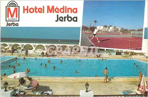 Cartes postales moderne Tunisie Jerba Hotel Medina Tennis Piscine