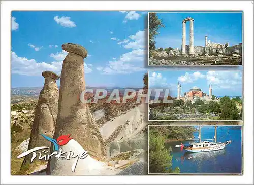Cartes postales moderne Turkiye Cappadocia Didim Hagia Sophia Istanbul Gocek Bateau