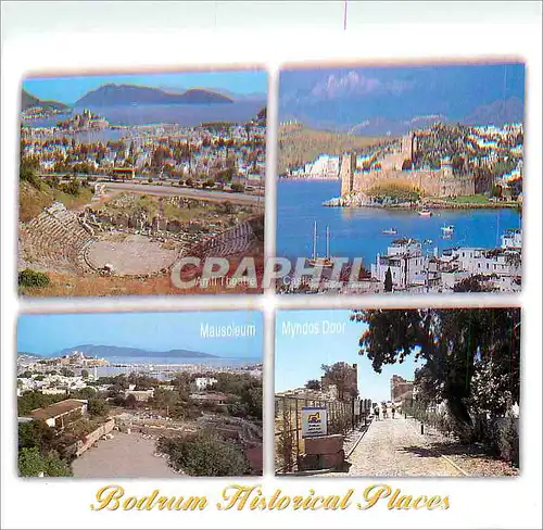 Moderne Karte Bodrum Mugla Turkiye Bodrum Historical Places