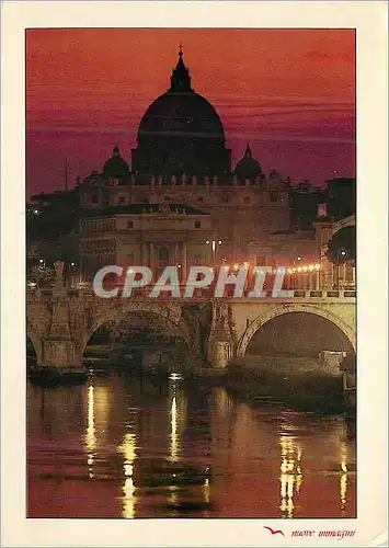 Cartes postales moderne Roma San Pietro (Notturno)