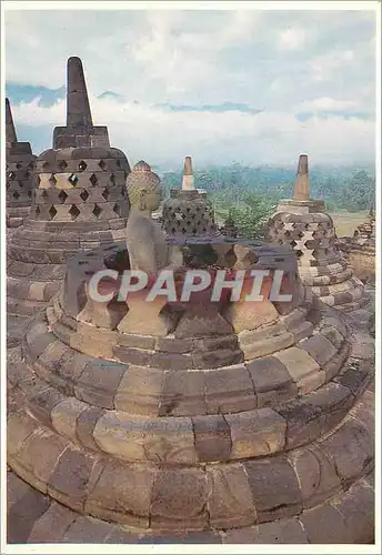 Cartes postales moderne Borohudur Temple Ceniral Java