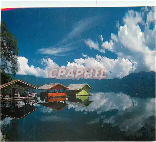 Cartes postales moderne Floating restaurants in Maninjau lake Sumatra