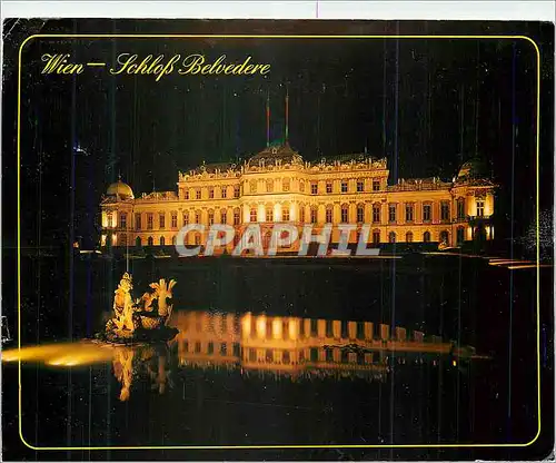 Cartes postales moderne Wien Schloss Belvedere Illumine