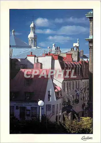 Moderne Karte Ville de Quebec Restaurant aux Anciens Canadiens rue St Louis