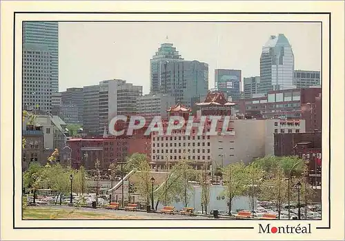 Moderne Karte Montreal Centre Ville vue du Champ de Mars