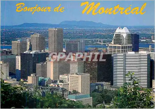 Moderne Karte Bonjour de Montreal