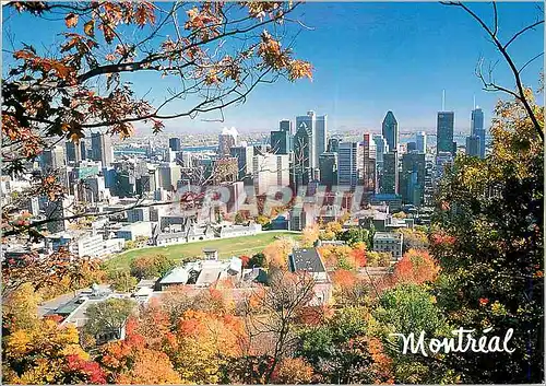 Cartes postales moderne Montreal Le Centre Ville et les Magnifiques Coloris d'Automne