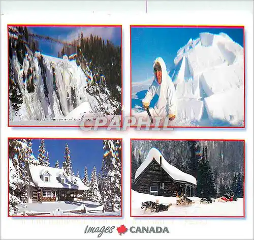 Moderne Karte Images Canada Paysages d'Hiver Igloo