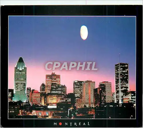 Cartes postales moderne Montreal Clair de Lune sur le Centre Ville