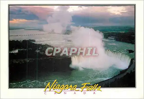 Moderne Karte Niagara Falls Vue aerienne des Chutes et la Riviere