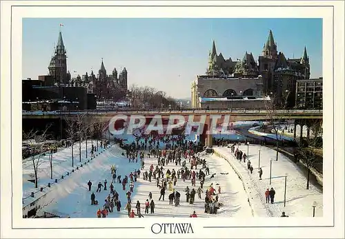 Cartes postales moderne Ottawa Patinage sur le Canal